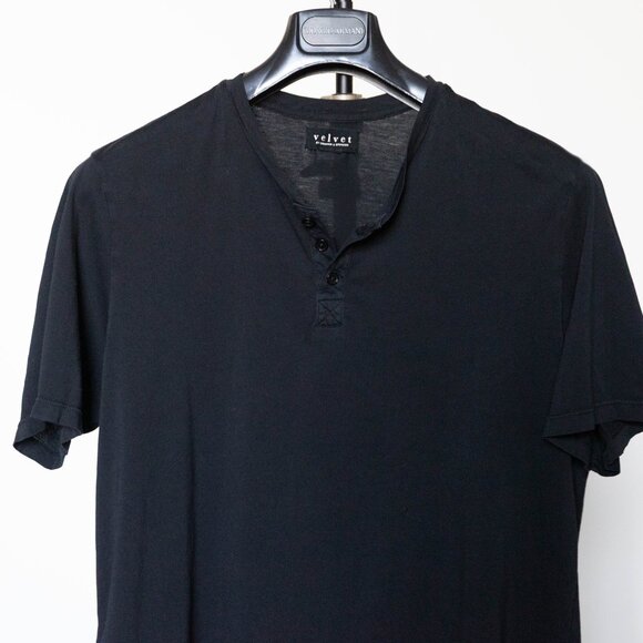 VELVET BY GRAHAM & SPENCER Men's Fulton Short Sleeve Henley T-Shirt XL - Picture 5 of 12
